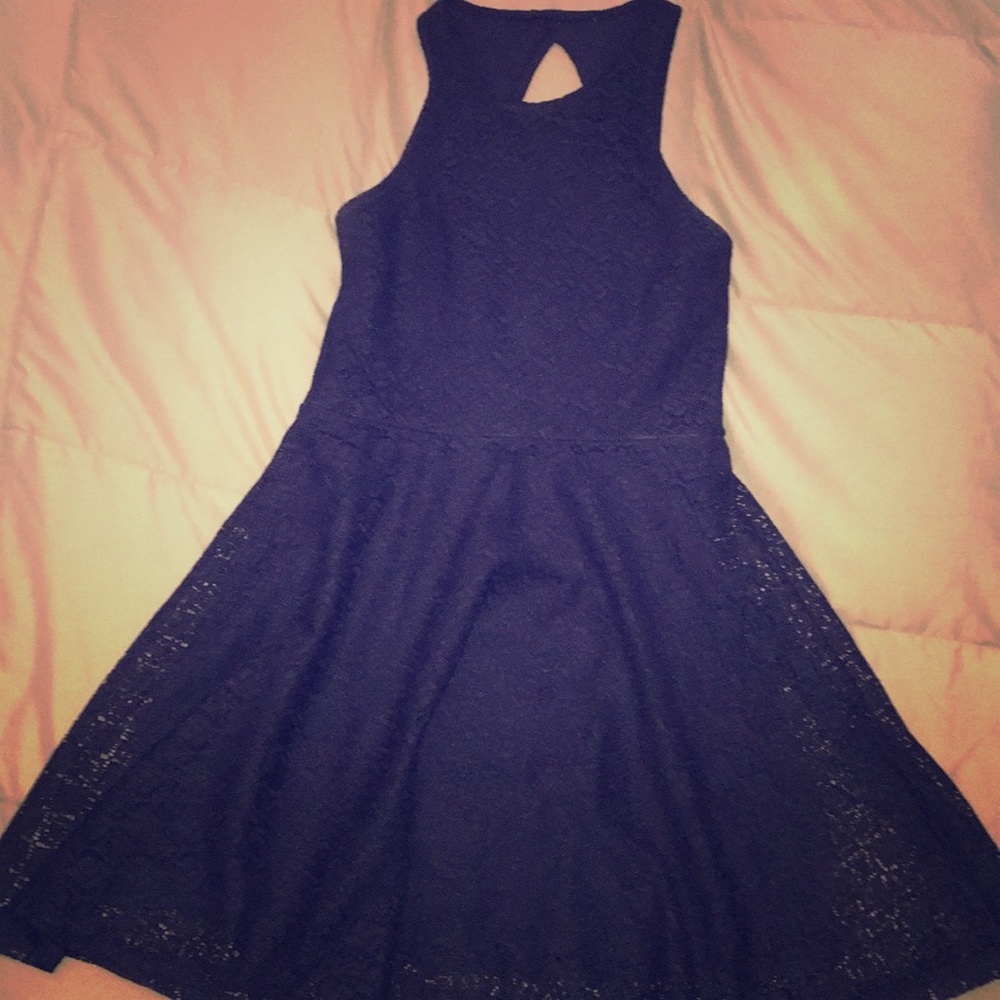 Crocheted print dress